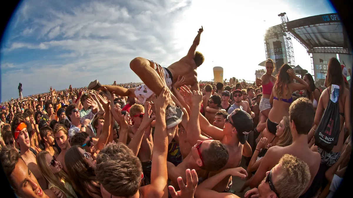 Crowd at annual outdoor festival in Prosper TX