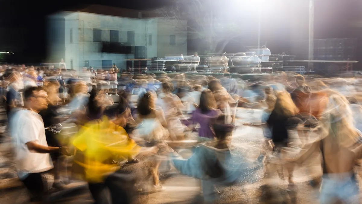 Crowd enjoying outdoor community event in Prosper TX