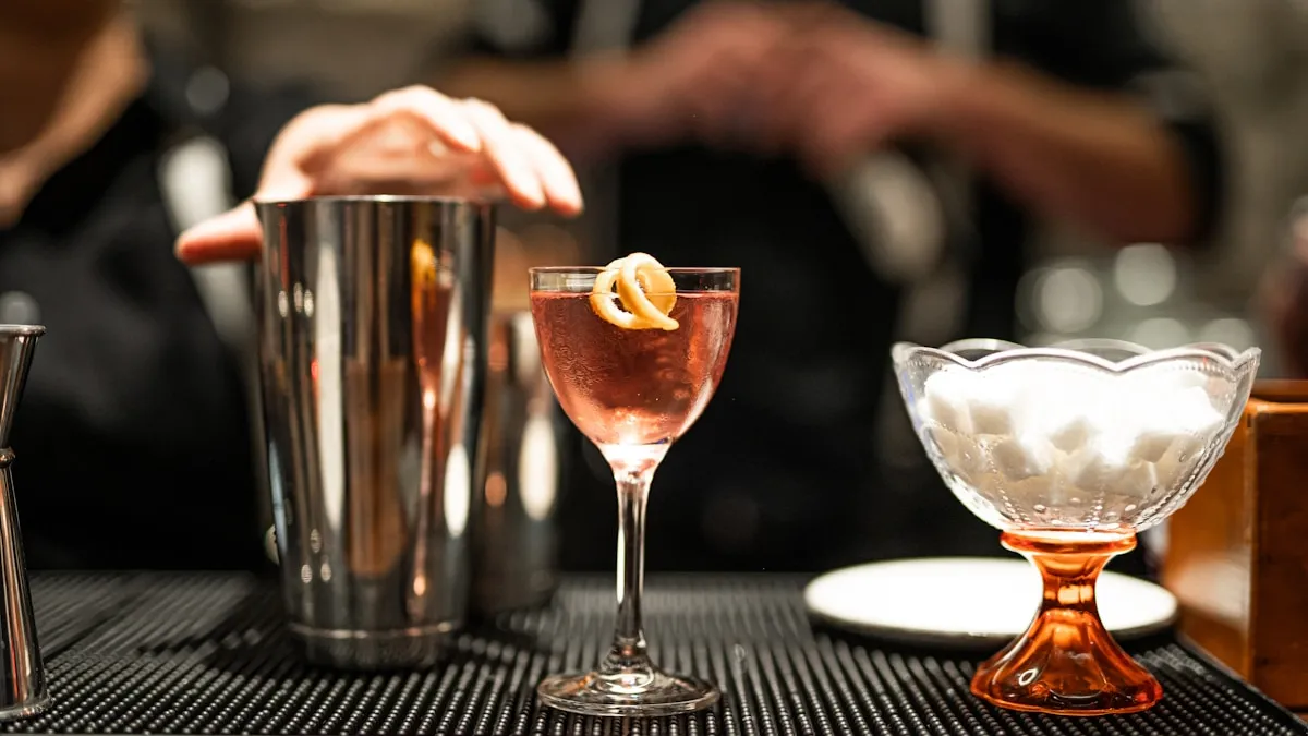 Craft cocktails at a speakeasy bar similar to 1902 Restaurant opening in Prosper TX