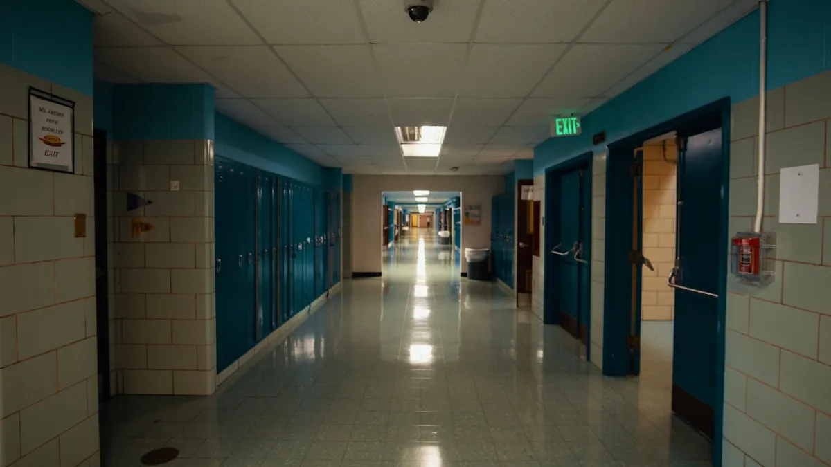 School hallway representing Prosper ISD and Frisco ISD comparison
