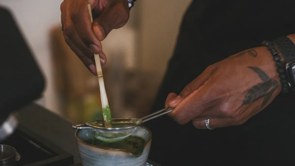 Local barista serving customer at Prosper TX small business