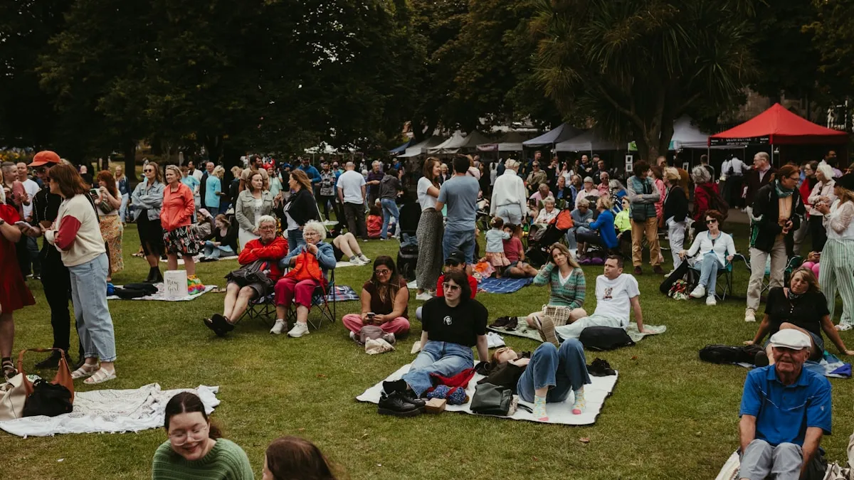 Outdoor gathering at park in Prosper TX